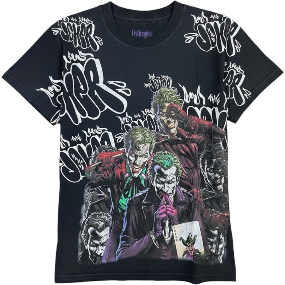 Civil Regime The Joker Batman DC Comics T Shirt Mens L‎ Oversized Graphic Tee